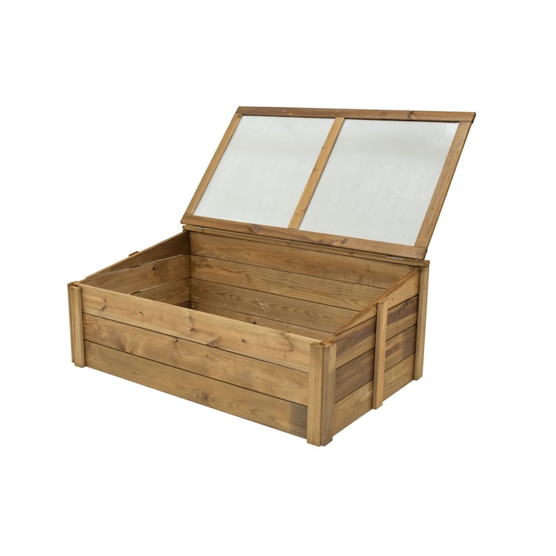 Tierra Garden Wooden Cold Frame 39.4"W x 23.6"D x 15.4"H - 39.4"W x 23.6"D x 15.4"H