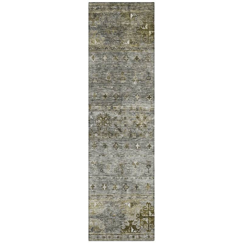 Machine Washable Indoor/ Outdoor Boho Moroccan Chantille Rug