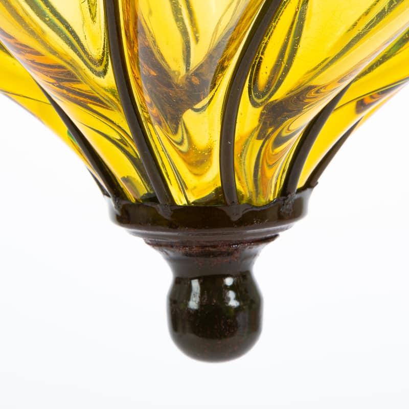 5.9 in Solar Lit Hand Blown Glass Luminary Set of 3