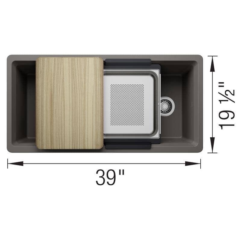 Blanco 443322 Inteos 39" Undermount Single Basin Granite Composite