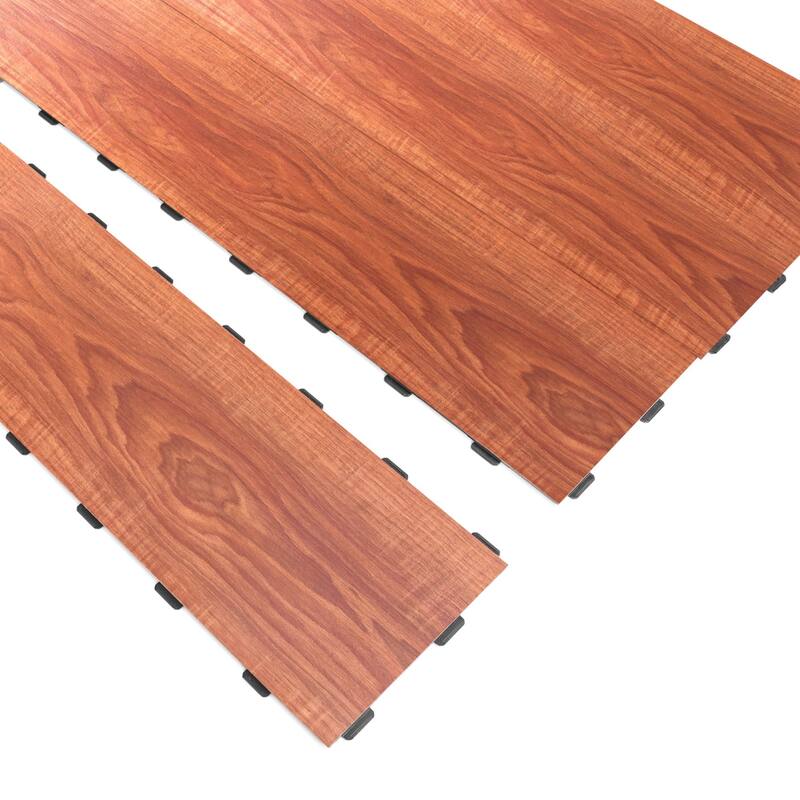 Art3d 36'' x 6'' Interlocking Luxury Vinyl Flooring Tile, Wood Floor Plank,Waterproof, Anti-Slip,18pcs,27 sqft