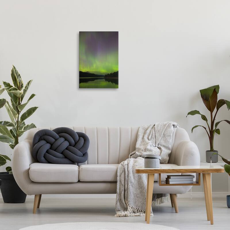Stupell Green Aurora Landscape Canvas Wall Art Design By Nancy Crowell