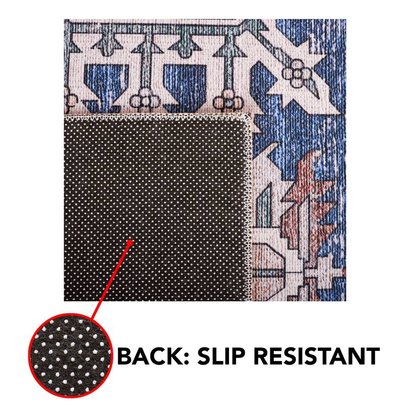 SAFAVIEH, Tucson Machine Washable Slip Resistant Therese Oriental Medallion
