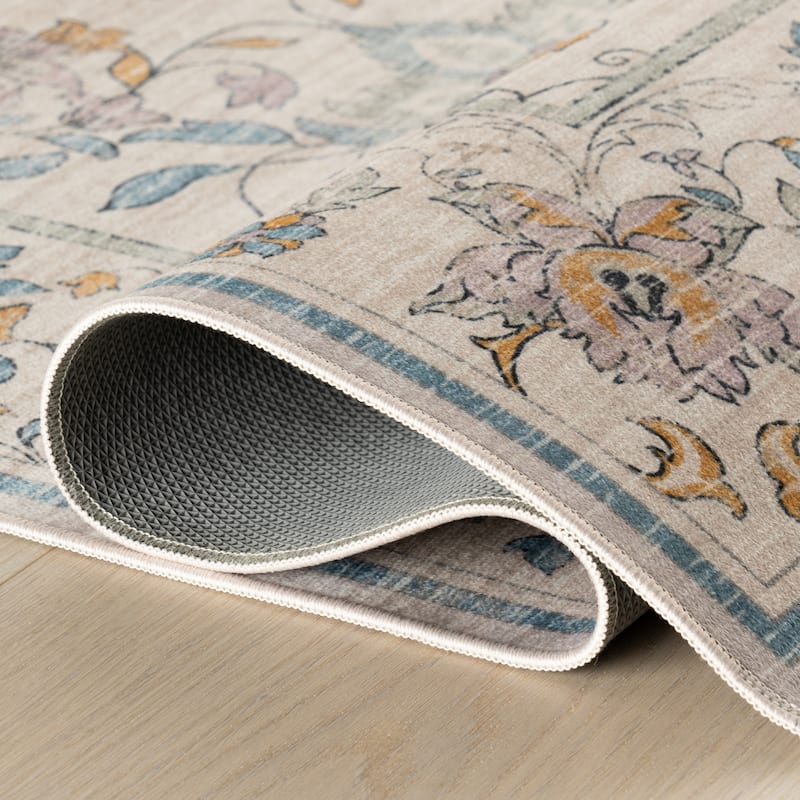 Nuloom Veliora Floral Washable Area Rug
