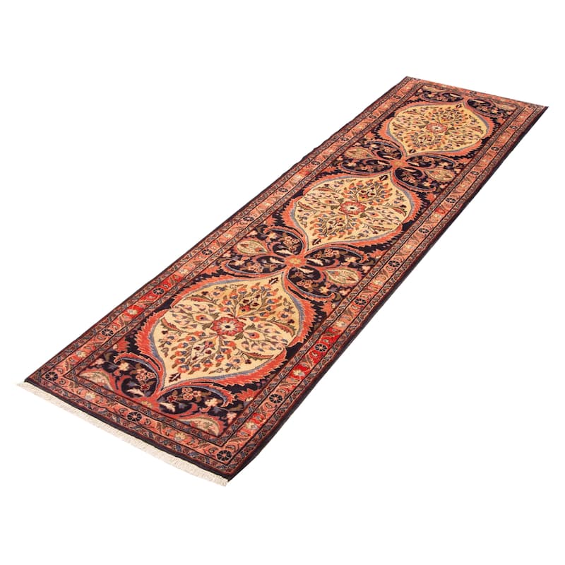 ECARPETGALLERY Hand-knotted Anatolian Cream Wool Rug - 2' 9" x 10' 5"