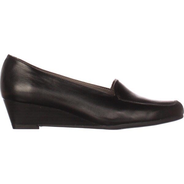 low wedge loafers