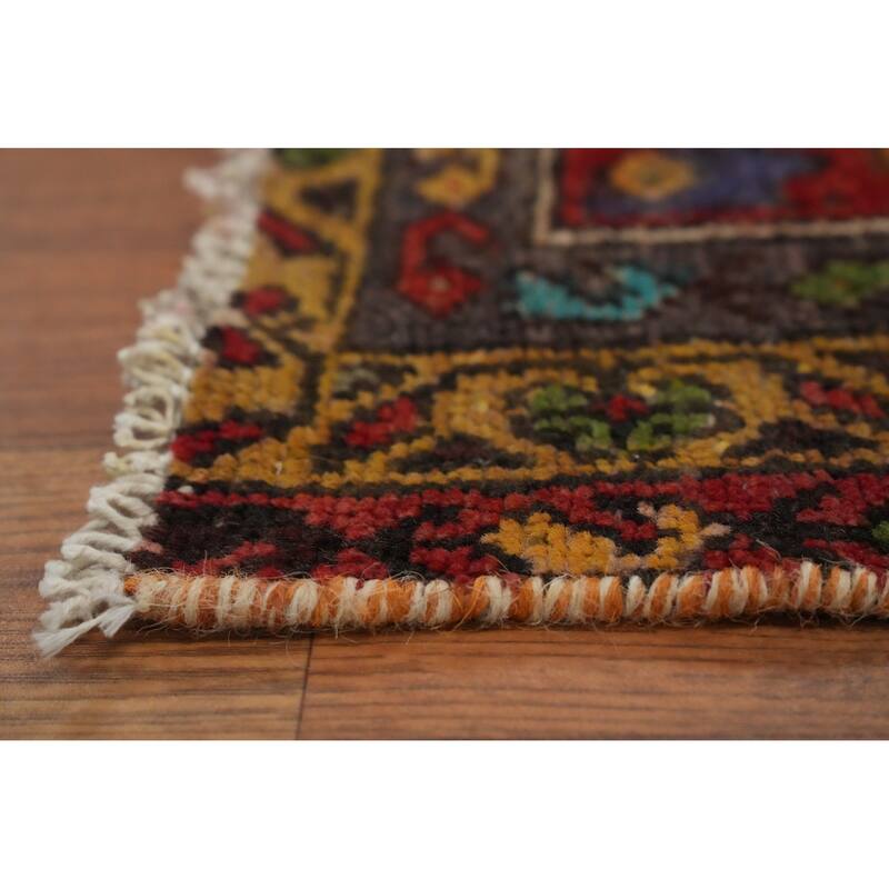 Hand Knotted Oriental 100% Wool Carpet Traditional All-Over Red Tabriz Runner Rug - 10' 2'' X 3' 3''