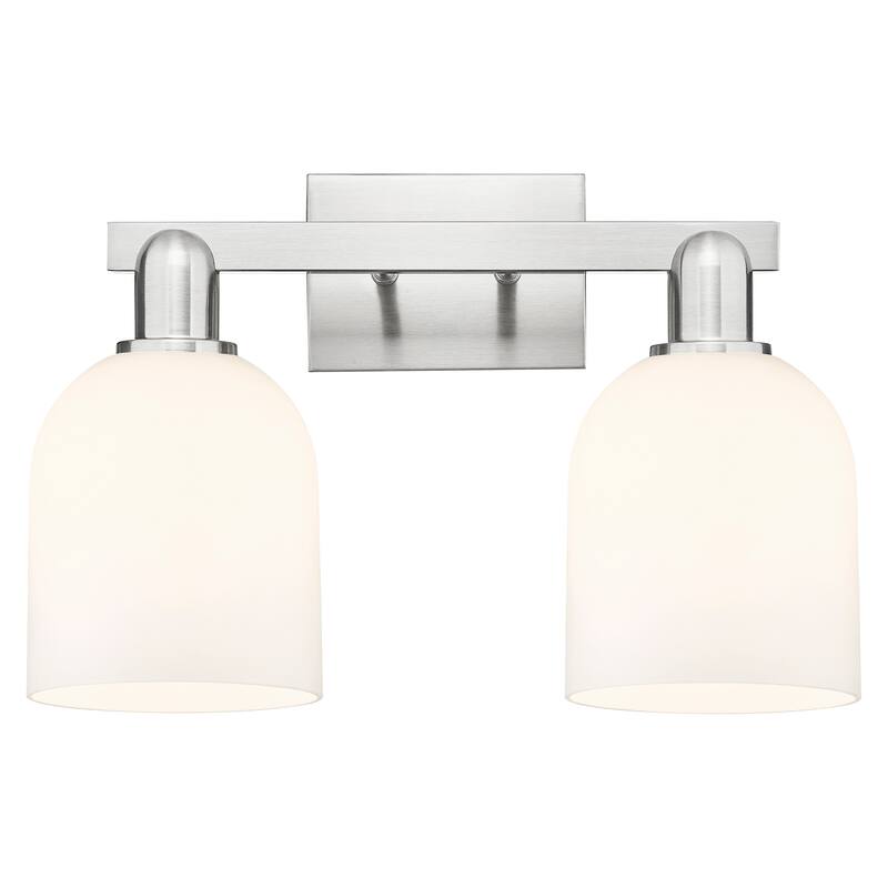 Innovations Lighting 716-2W-12-17 Bella Vanity Bella 2 Light 17" Wide - Brushed Satin Nickel / White