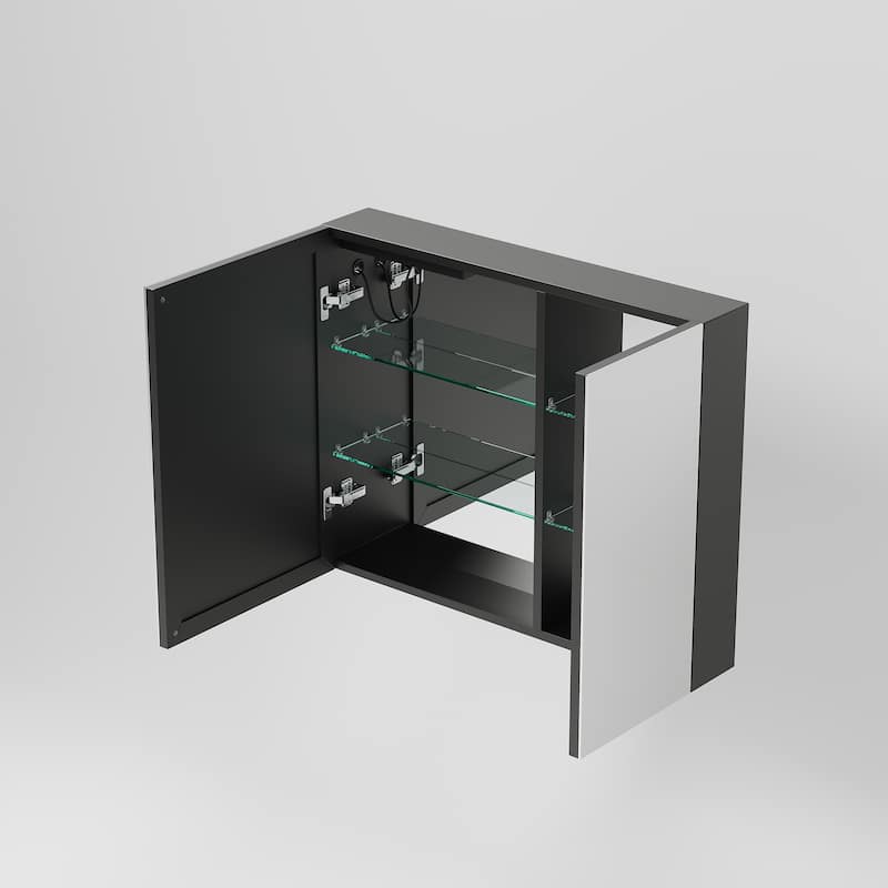 Modern LED Vanity Mirror Cabinet With Adjustable Lighting & Magnifying Mirror