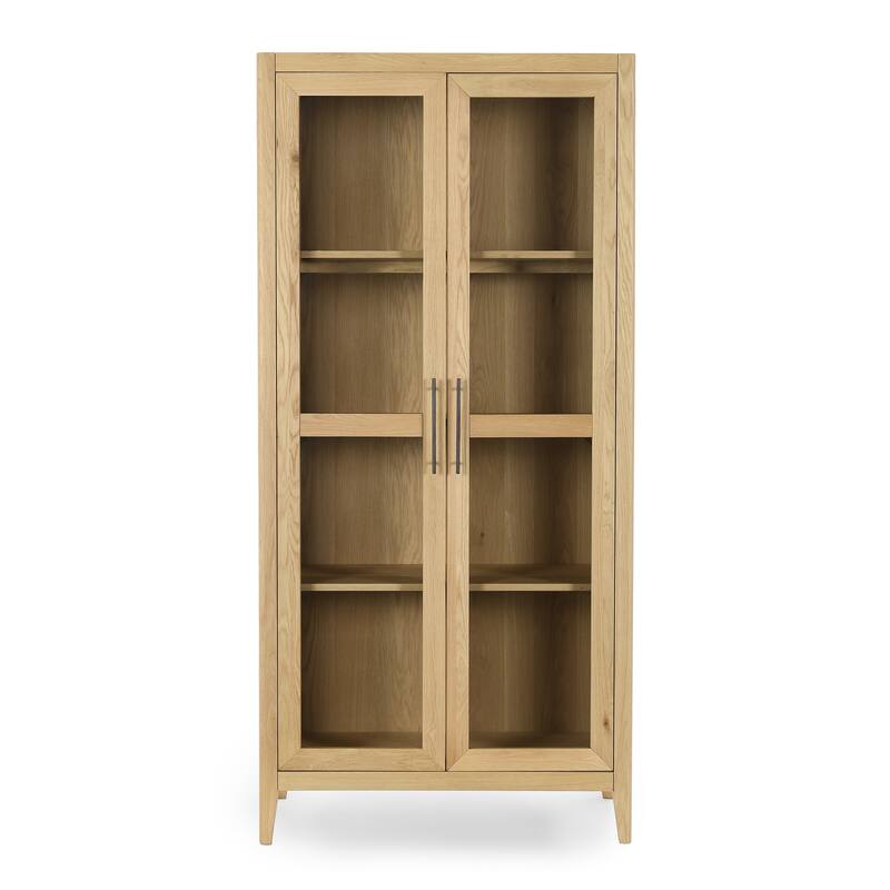 Beechgrove Curio Cabinet in Natural Brown by Kosas Home - 39Wx18Dx82H