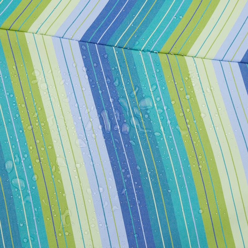 9Ft Striped Market Umbrella with Sunbrella Fabric Outdoor Umbrella