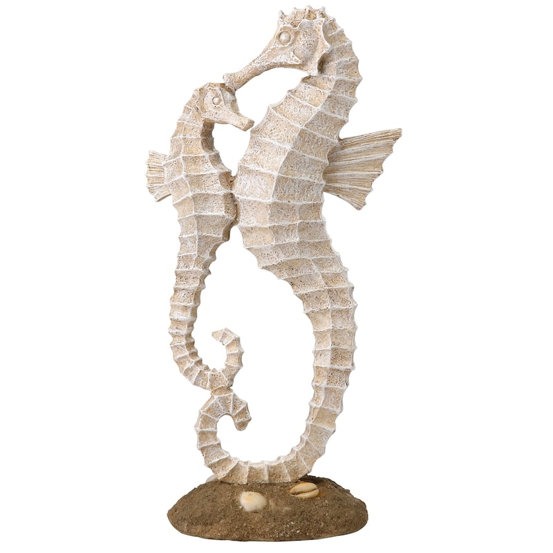 Polystone Seahorse with Baby 12"