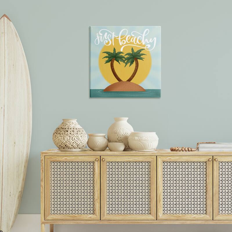 Stupell Just Beachy Tropical Island Canvas Wall Art Design By Sarah Hickman