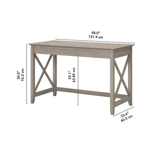 dimension image slide 12 of 16, Key West 48W Writing Desk by Bush Furniture