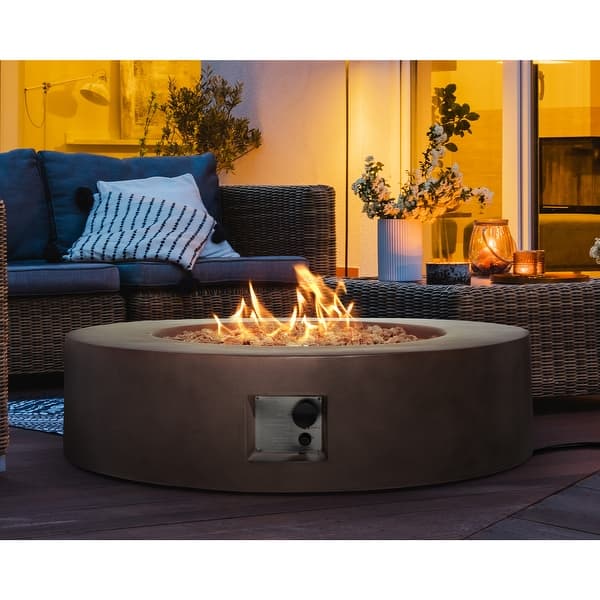 COSIEST Outdoor Propane Fire Pit Tank Outside with Waterproof Cover - Dark Bronze