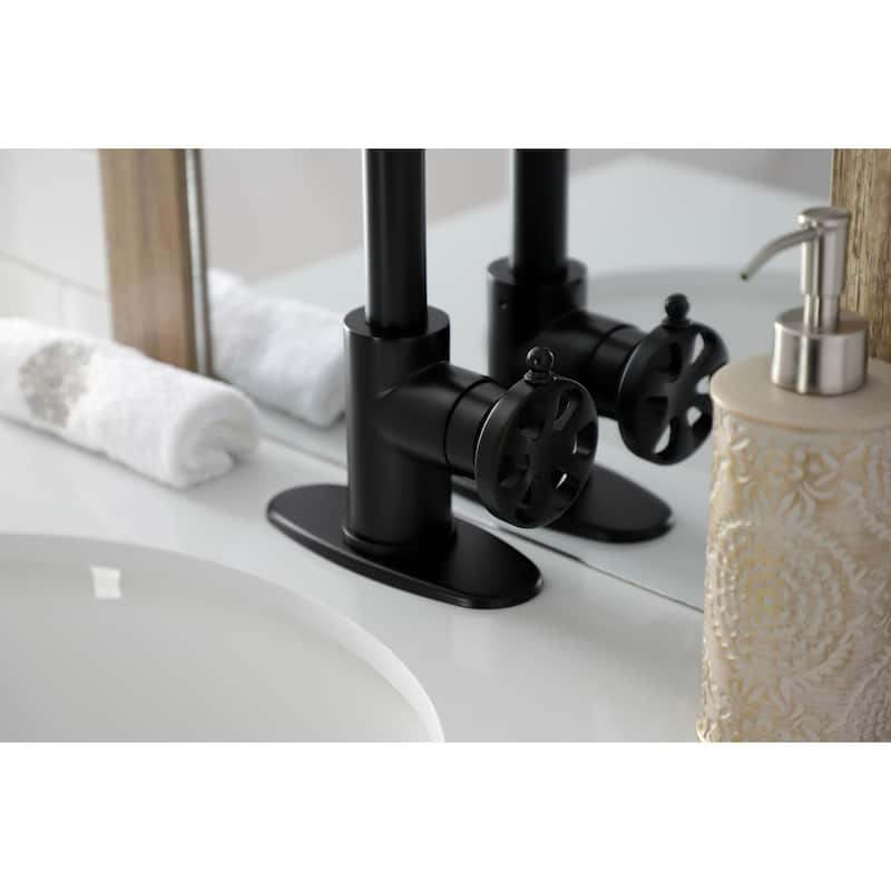 Kingston Brass Belknap Single-Handle 1-Hole Deck Mount Bathroom Faucet with Push Pop-Up