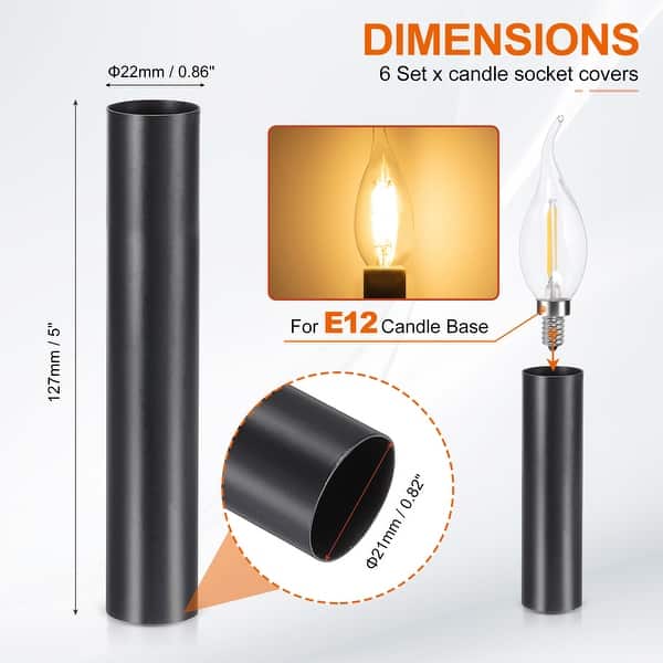 dimension image slide 2 of 102, Metal Chandelier Socket Sleeves Insulation Heat Shrinkable