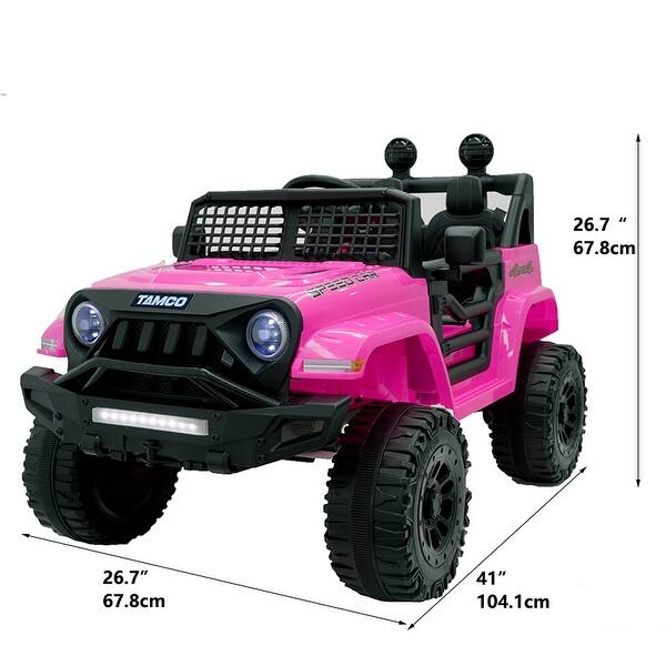 dimension image slide 2 of 3, Kids electric car, riding toys for kids with remote control/independent swing Amazing gift for 3~6 years Red