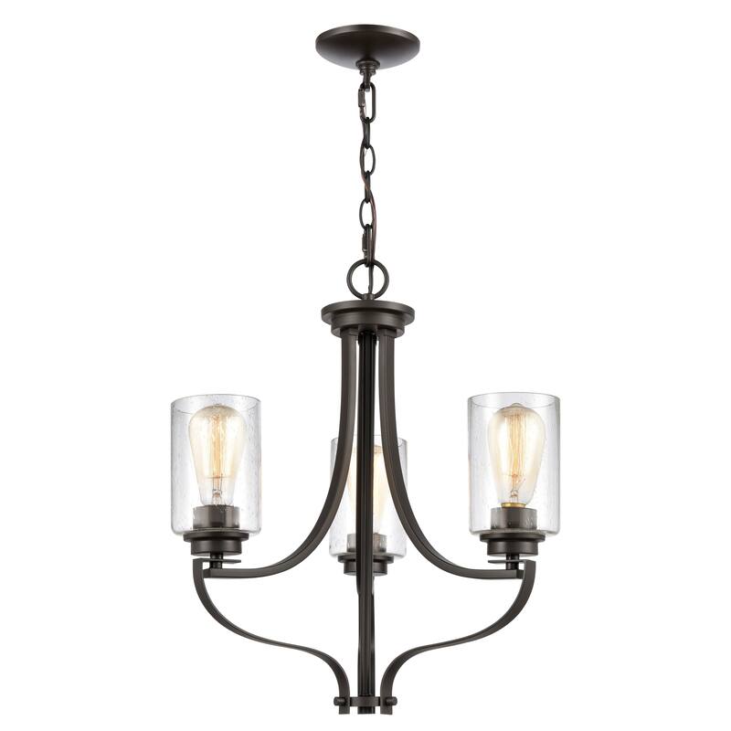Market Square 19-inch Wide 3-Light Chandelier in Oil Rubbed Bronze - Oil Rubbed Bronze - 19-inch