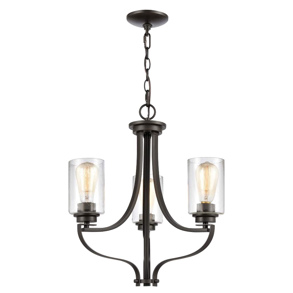 Market Square 19-inch Wide 3-Light Chandelier in Oil Rubbed Bronze