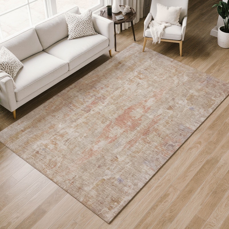 Machine Washable Indoor/ Outdoor Muted Ombre Chantille Rug