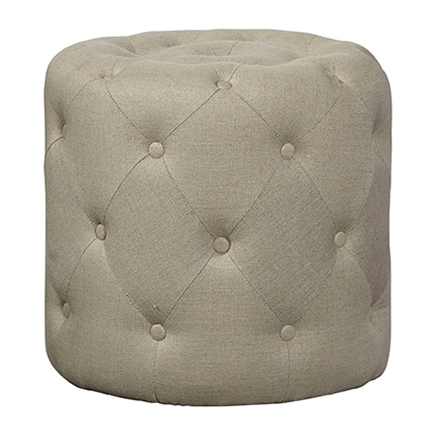 Furniture Classics Fleetwood Tufted Linen Foot Stool