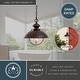 preview thumbnail 5 of 6, Harwich 1 Light Bronze Coastal Outdoor Barn Dome Pendant Clear Glass - 10-in W x 10.75-in H x 10-in D