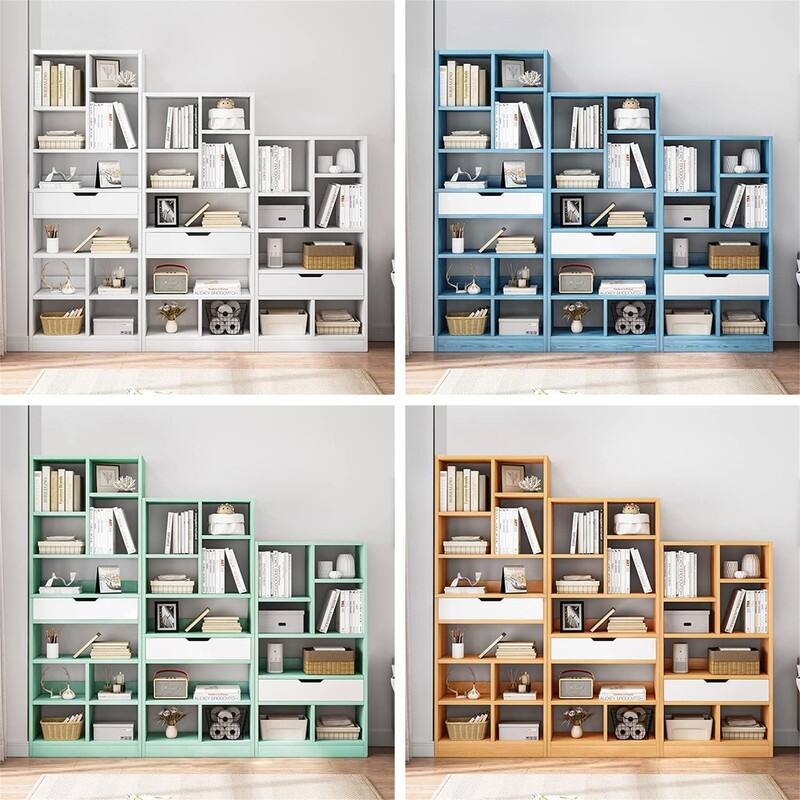 Wooden Open Shelf Bookcase