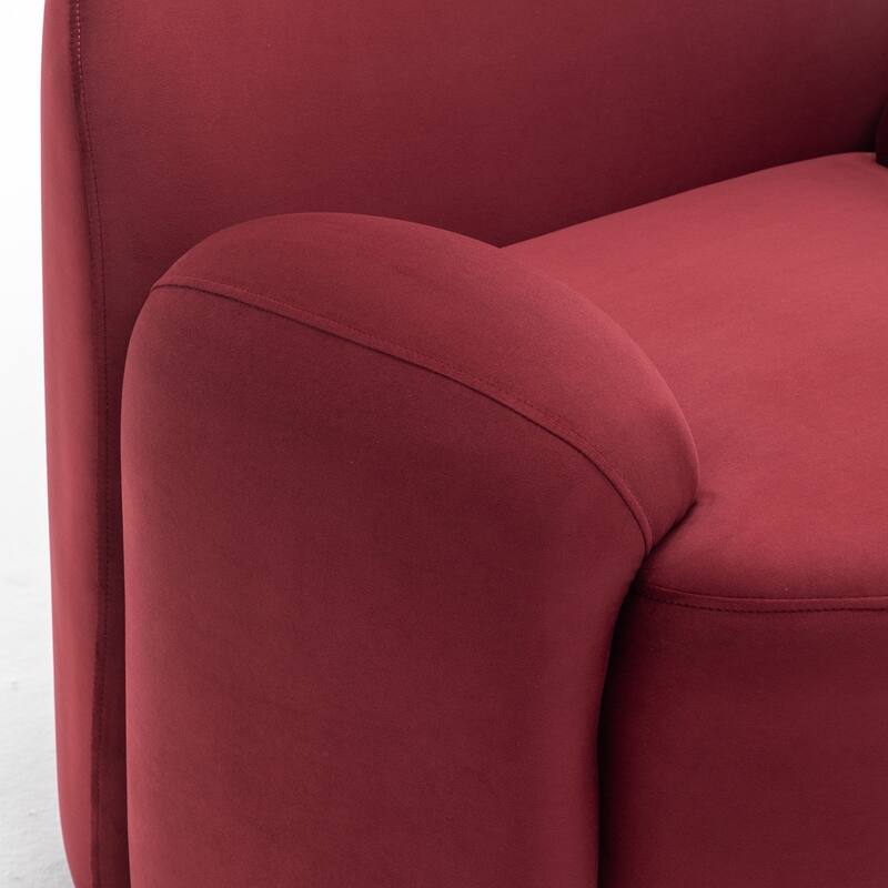 SEYNAR Modern Glam Velvet Thickened Seat Cushion Accent Chair