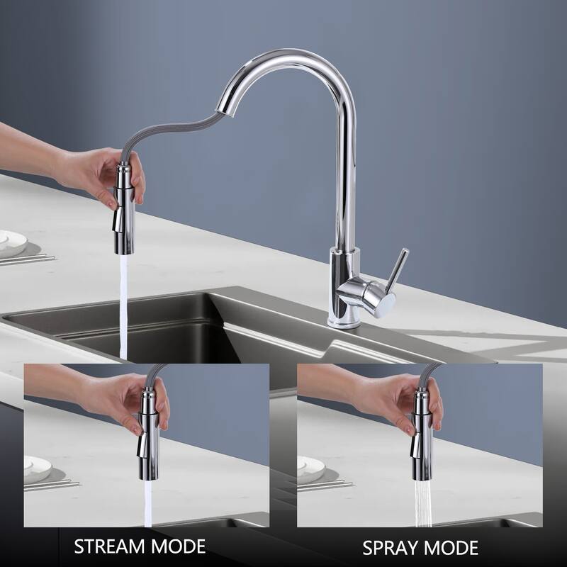 Topcraft Pull Down Stainless Steel kitchen Sink Faucet