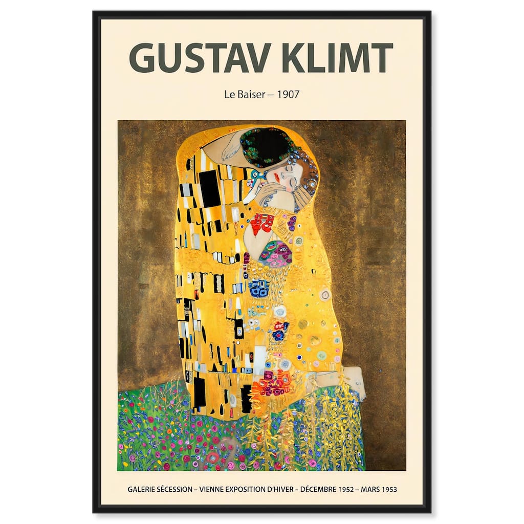 Golden Kiss Canvas by Art Remedy