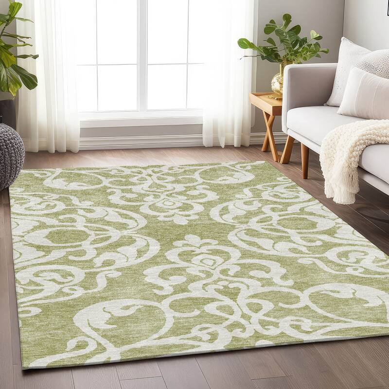 Premium Washable Super Soft Traditional Prince Mayfield Rug - Aloe - 2'6" x 3'10"