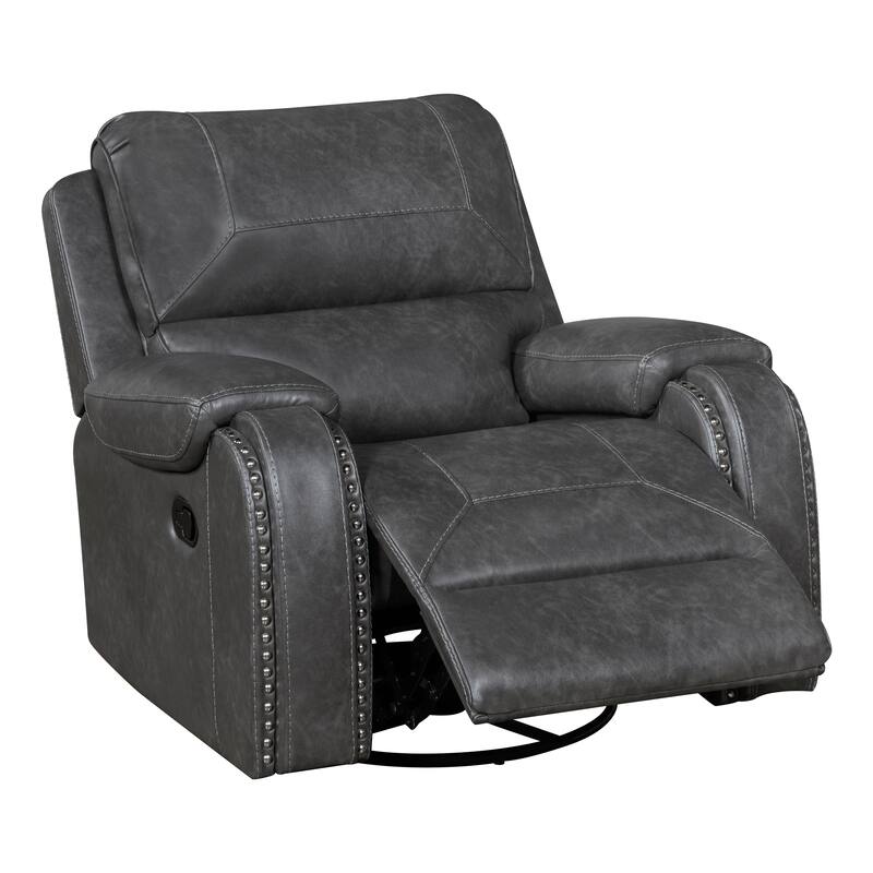Ashton Faux Leather 3-Piece Manual Reclining Living Room Sofa Set
