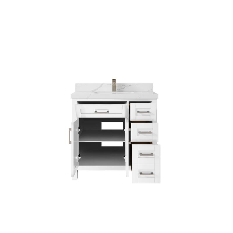 Willow Collections 36 in. W x 22 in. D Cambridge Single Sink Bathroom Vanity Center with Countertop