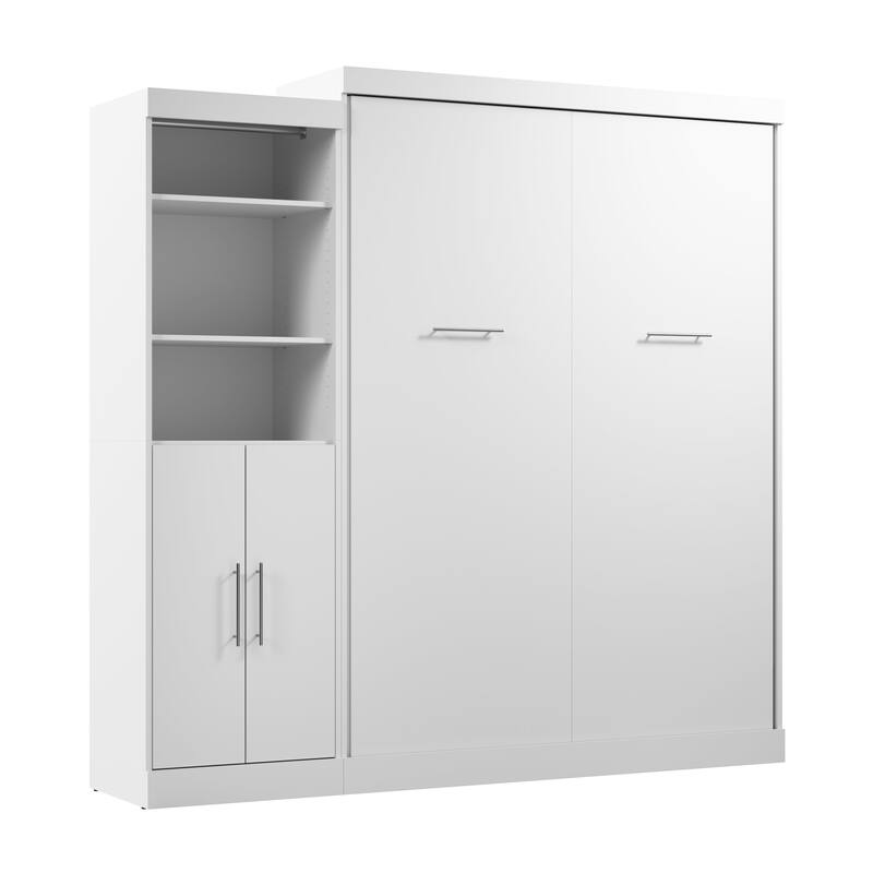 Nebula Queen Murphy Bed with Closet Organizer (90W) by Bestar