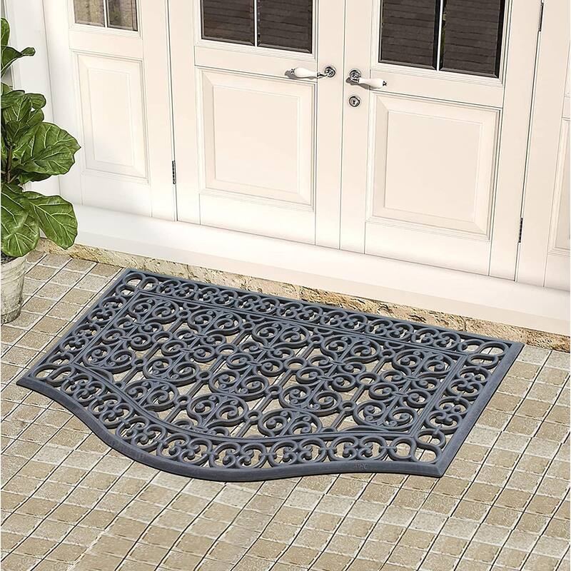 A1HC Rubber Grill Matching Doormat Set, For Front, Patio & Garage Entrance, Heavy Duty for Indoor Outdoor