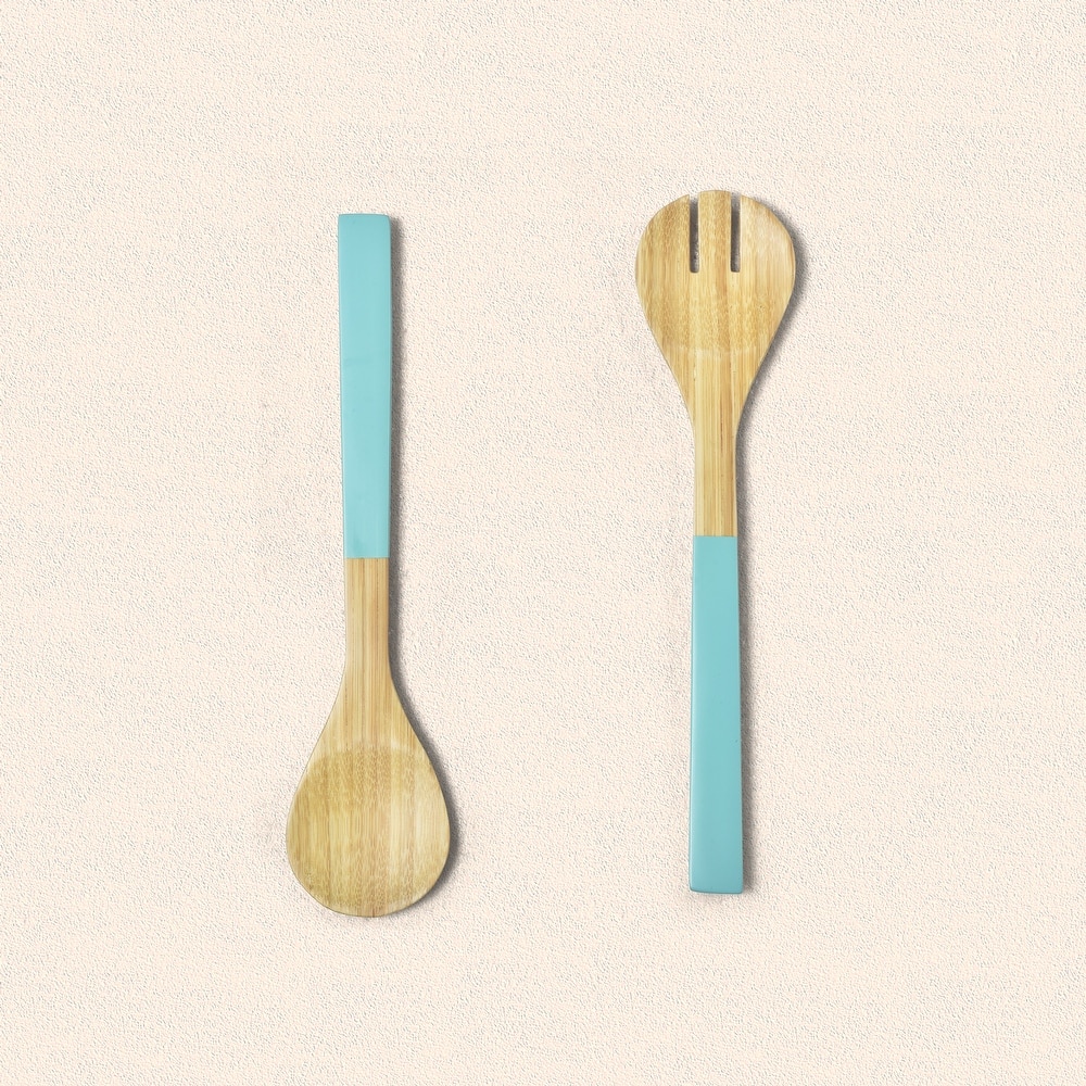 Tropics Bamboo Bowl and Utensil Set