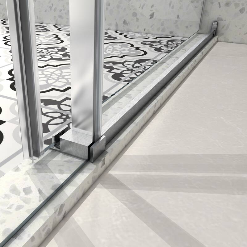 Frameless one fixed and one shifted Shower Door
