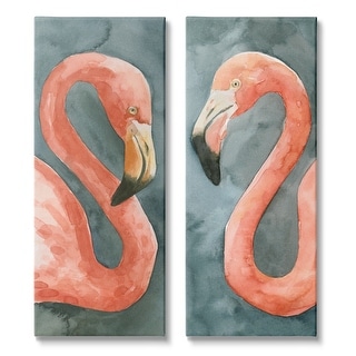 Stupell Industries Bending Knee Flamingo Watercolor Portrait 