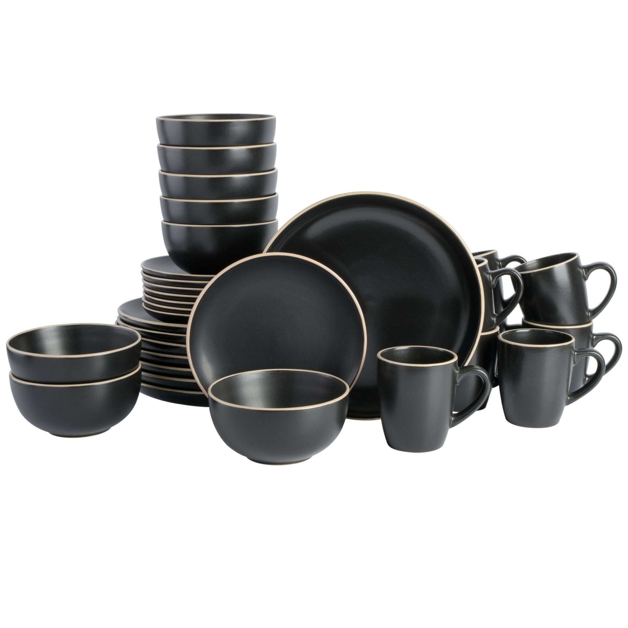 Gibson Home Rockaway 32 Piece Stoneware Dinnerware Set On Sale Bed Bath Beyond 40002997