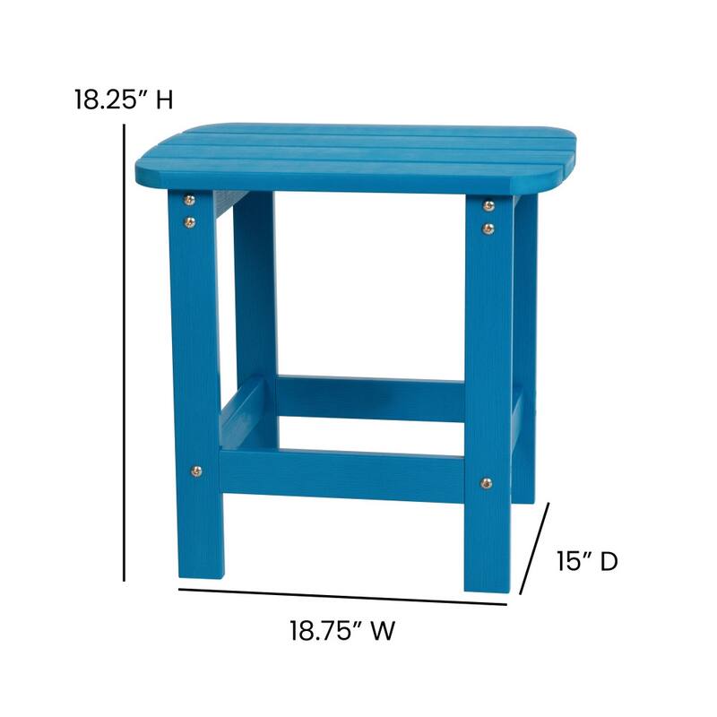 All-Weather Poly Resin Adirondack Side Table - Patio Table