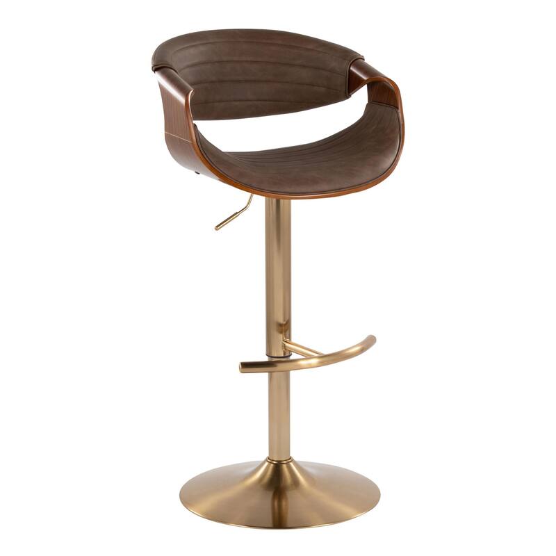Carson Carrington Kanteborg Adjustable Bar Stool with Rounded T Footrest (Set of 2)