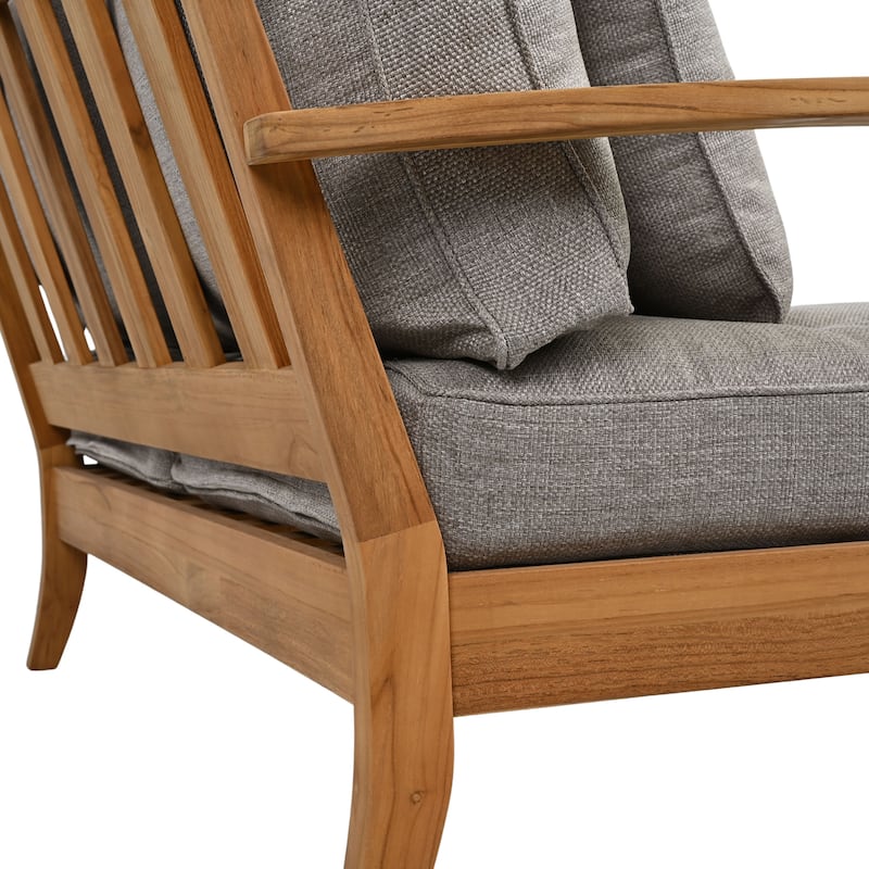 SAFAVIEH Couture Martinique Wood Patio Loveseat - 56"W x 35"D x 32"H