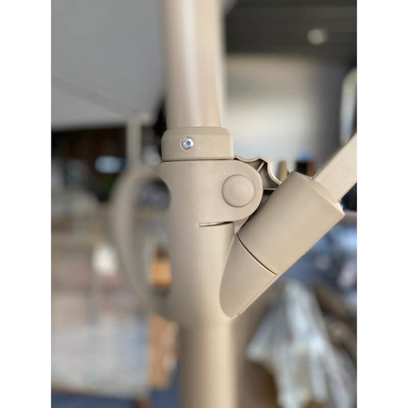 HOMYLIN 10 Ft Offset Patio Umbrella with Crank and Tilt