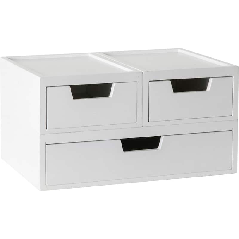 Flash Furniture LY-E115118A-3-WH-MS Weston 3" Tall Office Organizer - White
