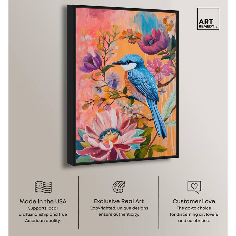 Spring Bird Canvas by Art Remedy
