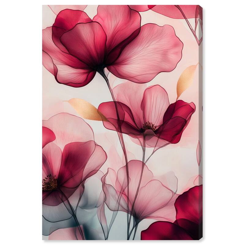 Chiffon Cherry Charm Canvas by Art Remedy, Gallery Wrapped - 36" x 54"