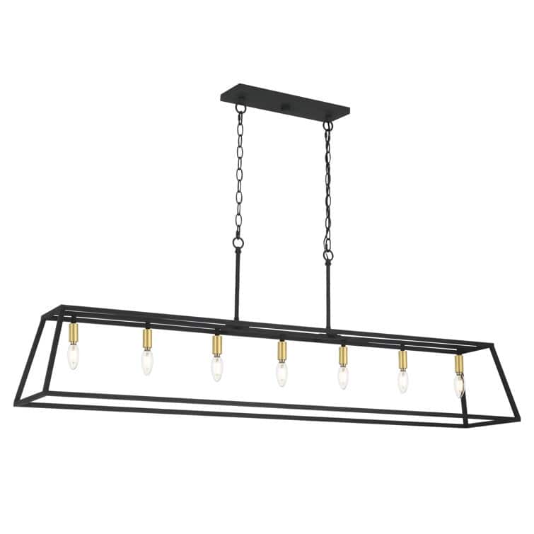 7-light Large Modern Farmhouse Kitchen Island Lighting - 55''