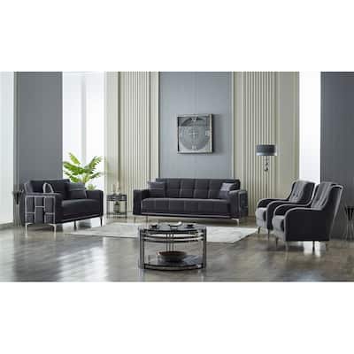 Angola 4-Pieces Comfortable Sleeper Modern One Sofa One Loveseat Two Chair Living Room Set