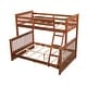 preview thumbnail 5 of 22, Pine Wood Twin-Over-Full Bunk Bed with Ladders and 2 Storage Drawers